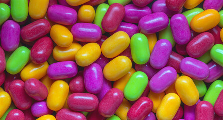 Bunte Bonbons Nahaufnahme - Farbenexplosion Textur Hintergrund