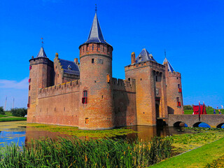 Fototapeta na wymiar Muiderslot castle in Netherland