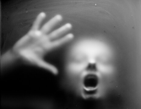 Horror scream, hand, face, horror, scream, HD wallpaper