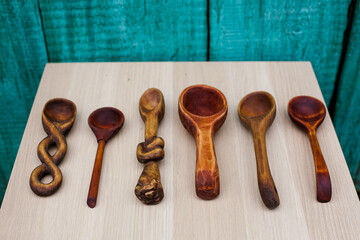 wooden spoons, woodwork, crafts, handicrafts, wood carving, folk art