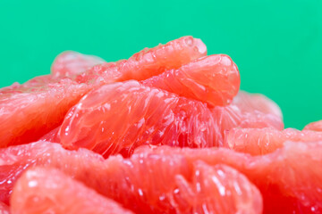 slices of delicious red grapefruit