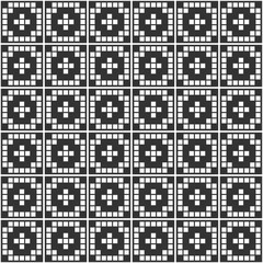 Fototapeta premium Seamless pattern. Modern stylish texture. Repeating geometric tiles with tiny squares. Digital paper for textile print. Vector monochrome background.