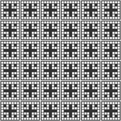 Fototapeta premium Seamless pattern. Modern stylish texture. Repeating geometric tiles with tiny squares. Digital paper for textile print. Vector monochrome background.