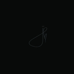 jh initial handwriting black background