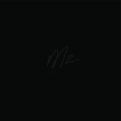 mz initial handwriting black background