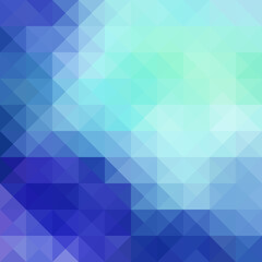 Blue Triangle Abstract Background. Vector Pattern of Geometric Shapes