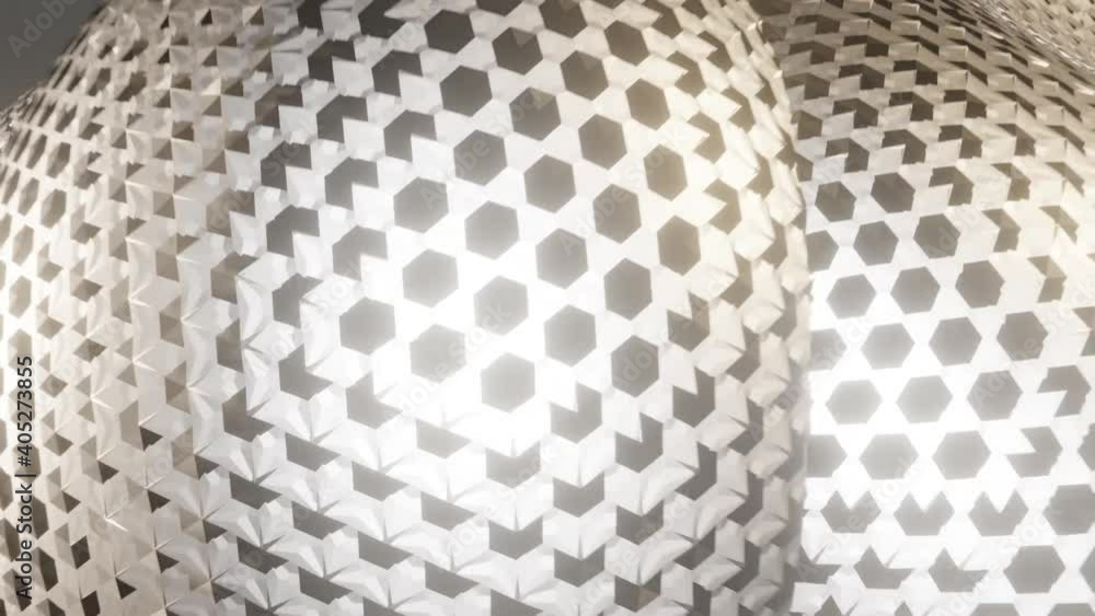 Poster infinite loop simple background animation with abstract diamond crystal pattern