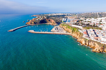 Aerial from Albufeira in the Algarve Portugal