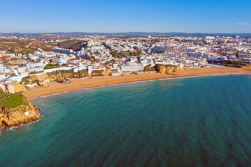 Fototapeta premium Aerial from Albufeira in the Algarve Portugal