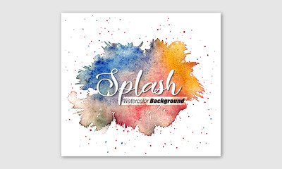Dual colorful Abstract Watercolor Splash Vector Background