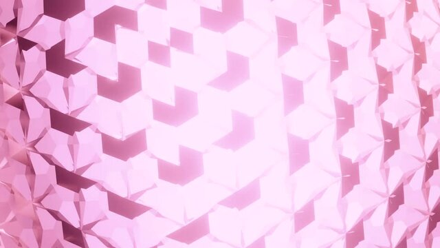 pink infinite loop simple background animation ,diamond Abstract holographic shape . 