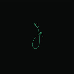 Jm handwritten logo for identity