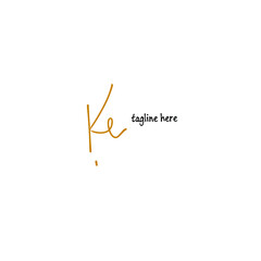 Ke handwritten logo for identity