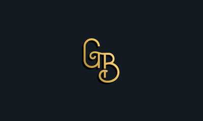Luxury fashion initial letter GB logo.