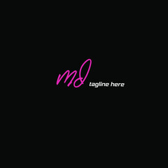 md handwritten logo for identity