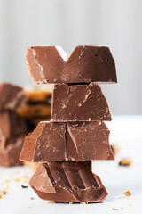 very sweet pieces of chocolate