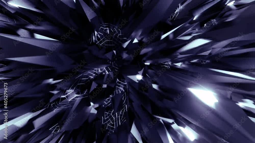 Poster blue infinite loop simple background animation with abstract diamond pattern ,