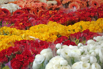 Rosen auf einem Markt