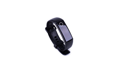 smart watch in black on a white background
