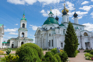Fototapeta na wymiar view of the Dmitrievskaya church, photo taken on a sunny summer day