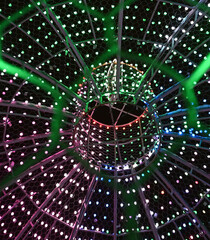 Huge Christmas ball of light bulbs