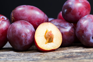 sliced homemade plums