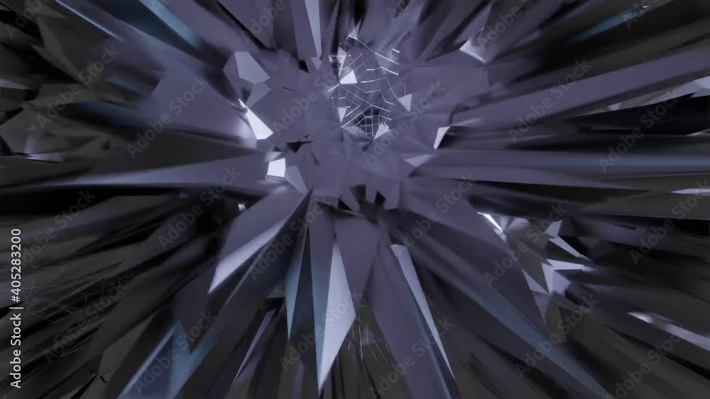Poster blue infinite loop simple background animation with abstract diamond pattern ,