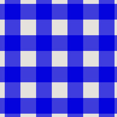 Blue buffalo checkered pattern with ecru or off white in 12x12 design element for backgrounds.