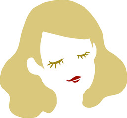 Illustration of a woman's face. Vector image of a girl on a white background. International Women's Day on March 8.