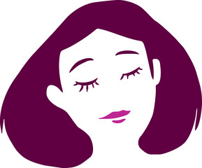Illustration of a woman's face. Vector image of a girl on a white background. International Women's Day on March 8.
