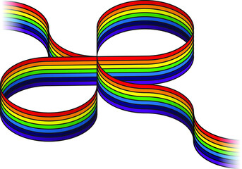 A rainbow ribbon.