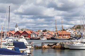 Fototapeta na wymiar Skärhamn marina in Bohuslän Sweden