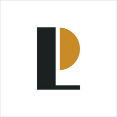 Creative abstract letter pl logo design. Linked letter lp logo design.