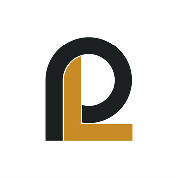 Creative abstract letter pl logo design. Linked letter lp logo design.