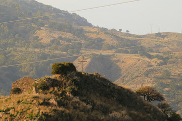 Hill with the Ruins of the ancient VIllage of Soverato (