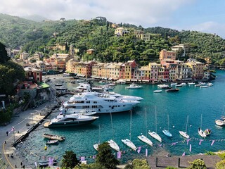 Fototapeta premium Yates en Portofino