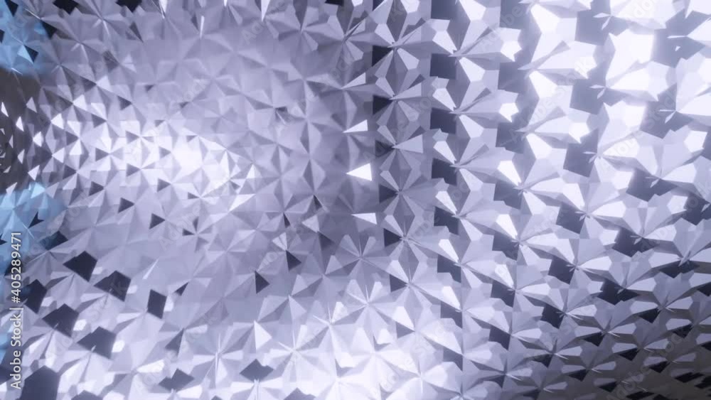 Poster blue infinite loop simple background animation with abstract diamond pattern
