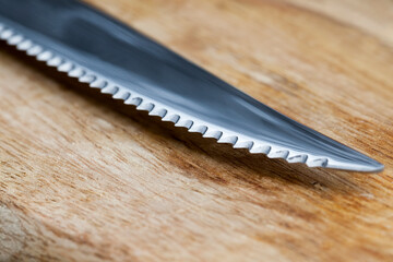 Fototapeta premium sharp metal knife blade for table setting