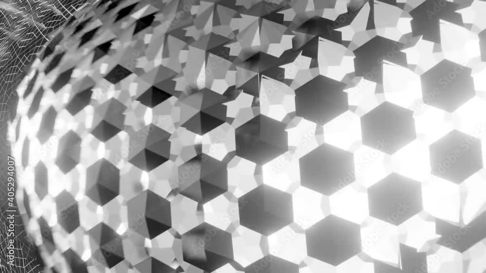 Poster infinite loop simple background animation with abstract diamond crystal pattern