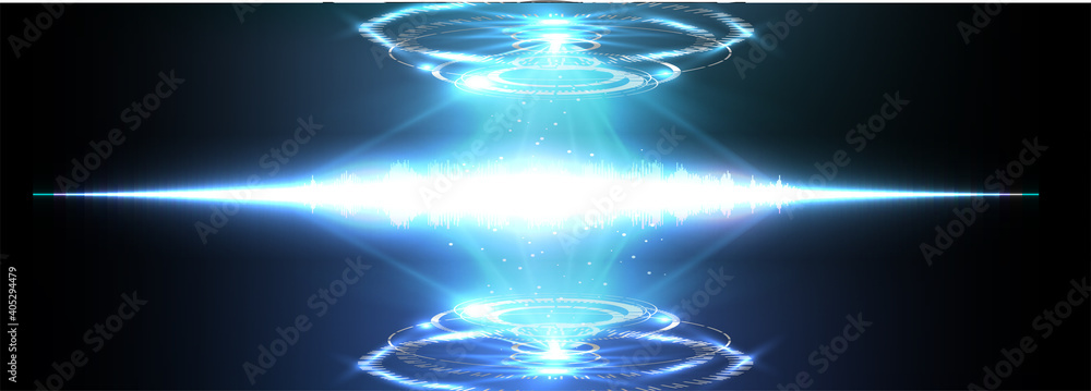 Poster sound wave abstract vector background abstract blue digital equalizer, vector of sound wave pattern 