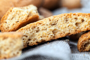 broken cookies baked with oatmeal and wheat flour
