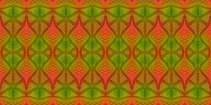 Colorful African fabric – Seamless pattern, cotton, photo 