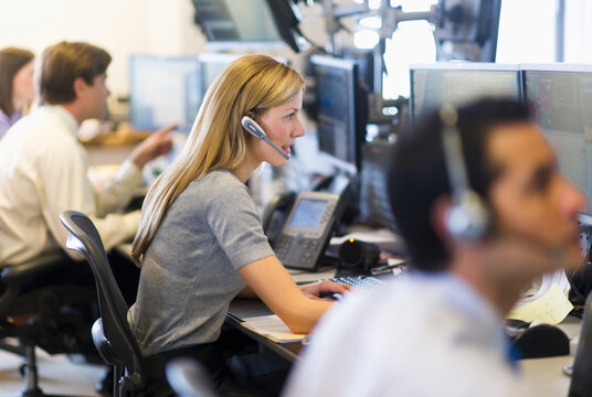 Traders At Trading Desk