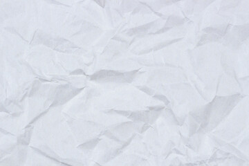 White crumpled wrapping paper texture background