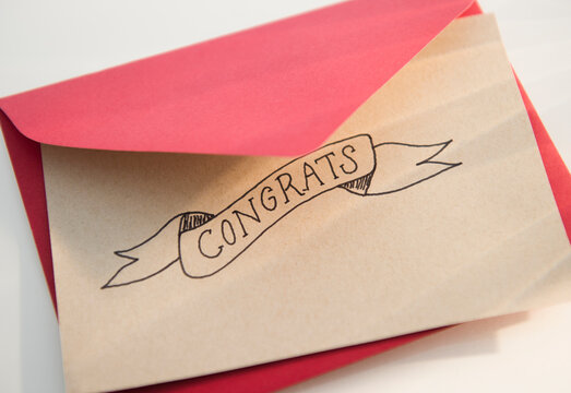 Close up of greeting card