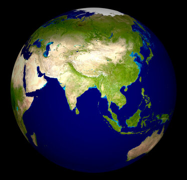 Digitally generated image of planet earth