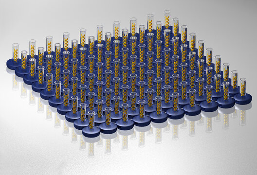 Digitally generated image of helix structure