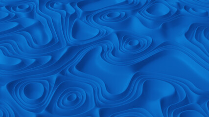 Obraz premium Abstract minimalistic background with blue noise wave field. Detailed displaced surface. Modern background template for documents, reports and presentations. Sci-Fi Futuristic. 3d rendering