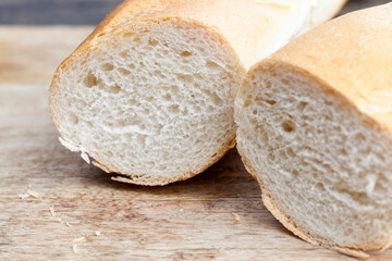 sliced white wheat baguette