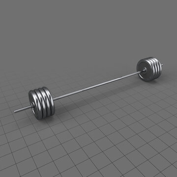 Straight weight bar with weights